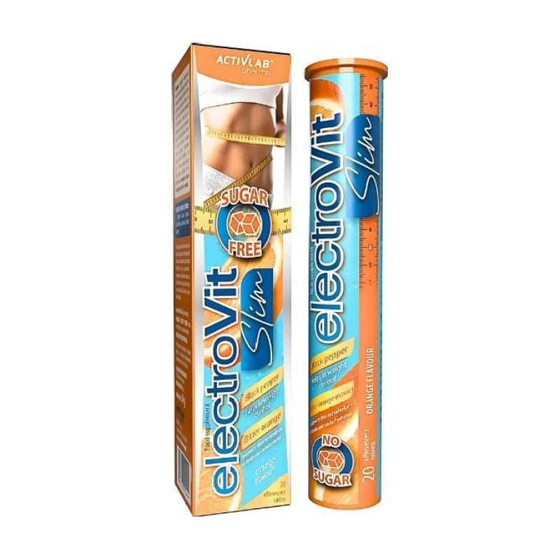 Elektroliti bez šećera s okusom naranče ElectroVit Slim Activlab (20 šumećih tableta)