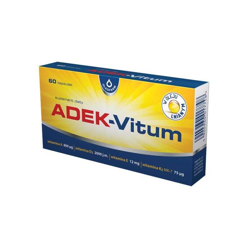 Vitaminski kompleks A, D3, E i K2 Vitum Oleofarm (60 kapsula)