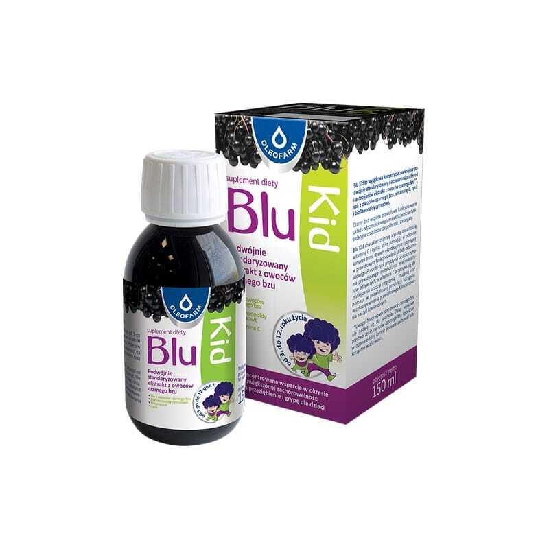Blu Kid – crna bazga s vitaminom C i cinkom Oleofarm (150 ml)