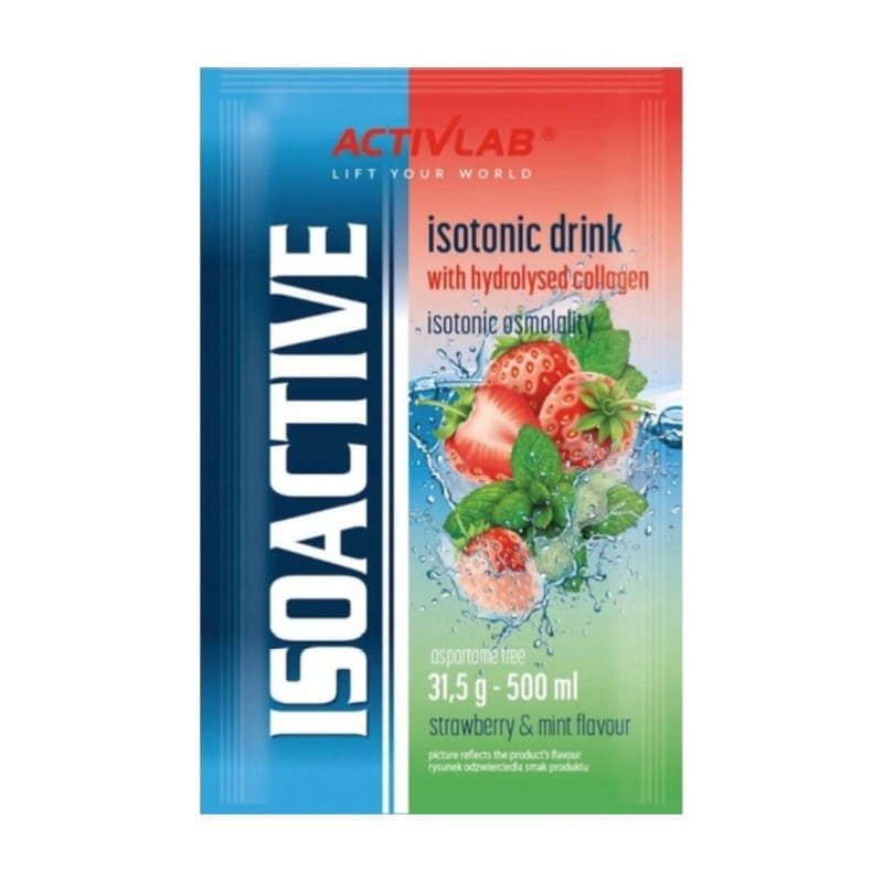 Izotonični napitak u prahu Isoactive Activlab, jagoda s mentom (31,5 g)