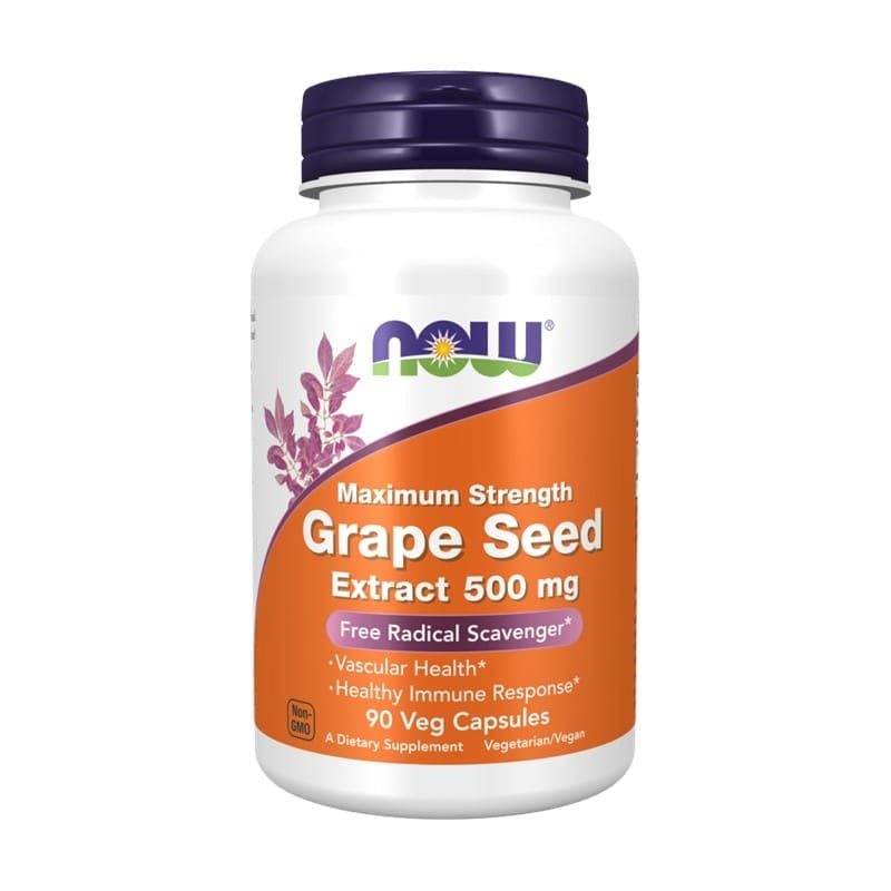 Ekstrakt sjemenki grožđa NOW, 500 mg (90 kapsula)