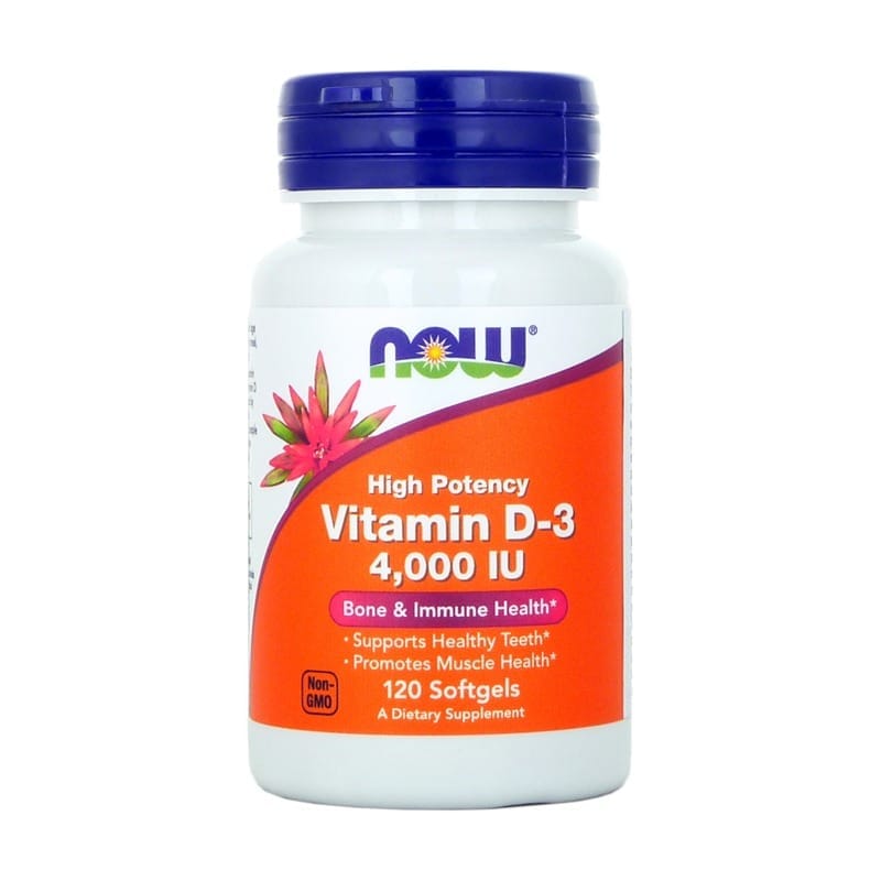 Vitamin D3 4000 IU NOW (120 mekih kapsula)