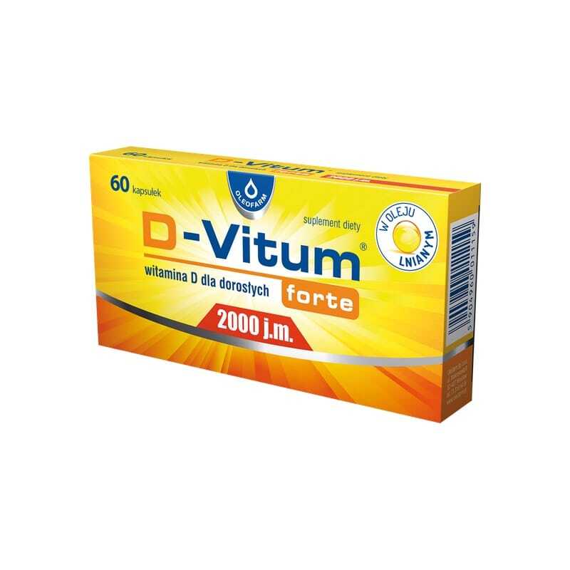 Vitamin D3 2000 IU D-Vitum Forte Oleofarm (60 kapsula)