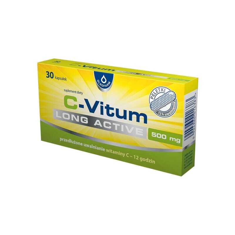 Vitamin C s produljenim oslobađanjem C-Vitum Long Active Oleofarm (30 kapsula)