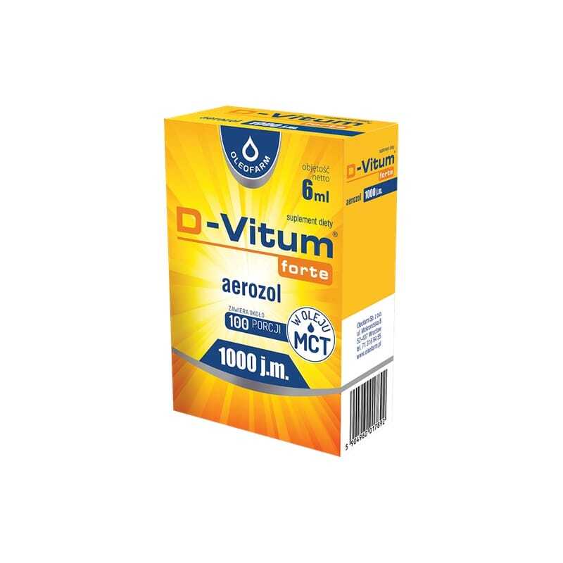 Vitamin D3 1000 IU u spreju D-Vitum Forte Oleofarm (6 ml)