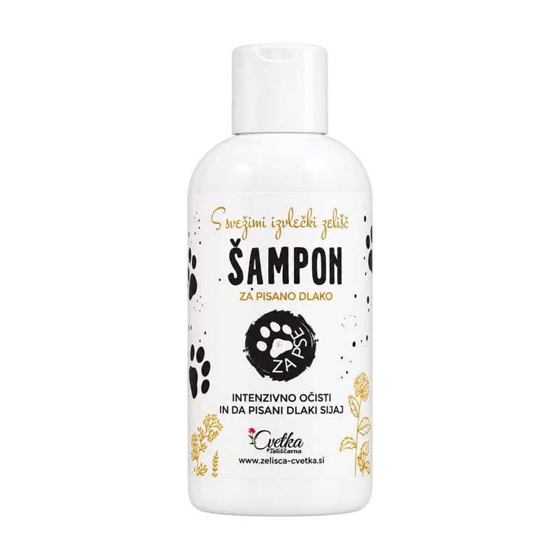 Šampon za šarenu pseću dlaku Cvetka (250 ml)