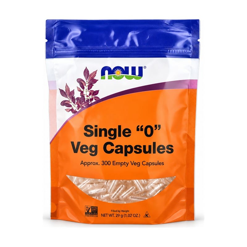 Prazne kapsule 0 veganske NOW (300 kapsula)