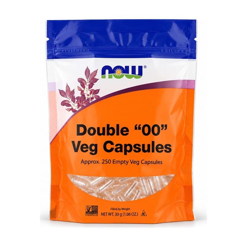 Prazne veganske kapsule 00 NOW (250 kapsula)
